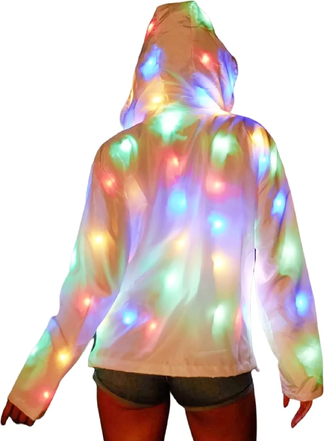 GUARDMAN Light Up Costume LED Jacket The Flash Coat Hoodie Rave Lights Adult Kids Clothing Family Outfit Men Women Dance Club