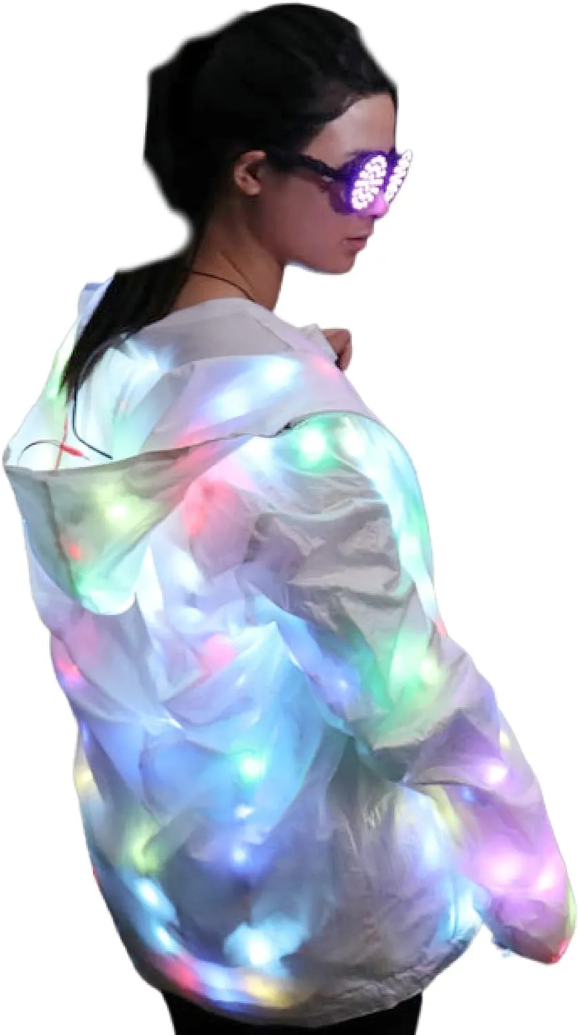GUARDMAN Light Up Costume LED Jacket The Flash Coat Hoodie Rave Lights Adult Kids Clothing Family Outfit Men Women Dance Club