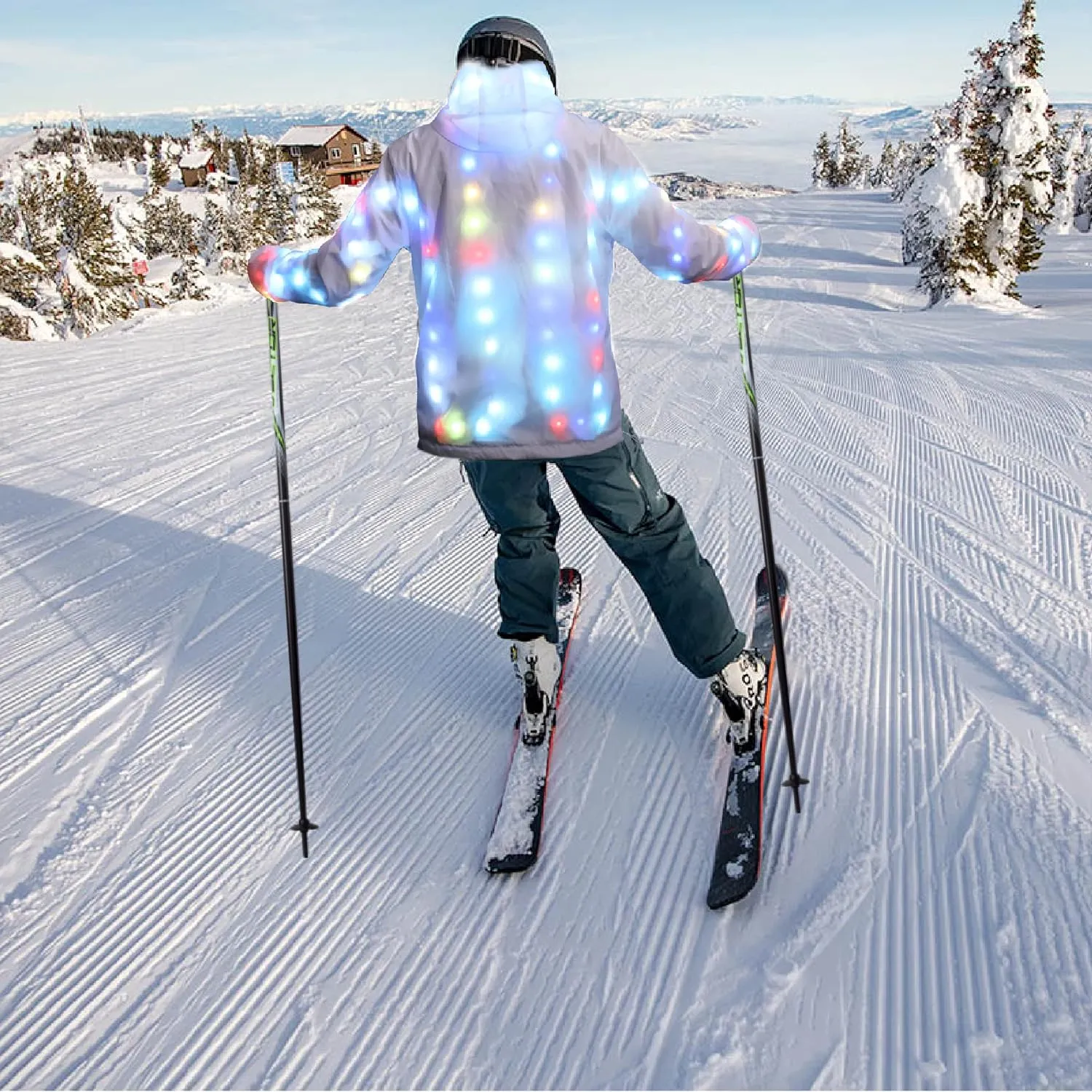 GUARDMAN Light Up Costume LED Jacket The Flash Coat Hoodie Rave Lights Adult Kids Clothing Family Outfit Men Women Dance Club