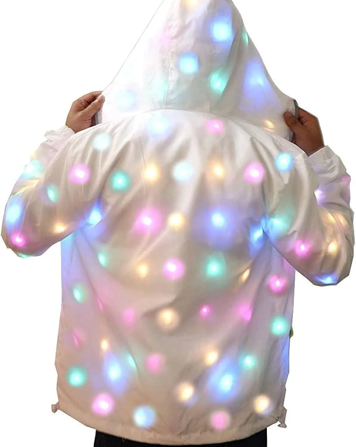 GUARDMAN Light Up Costume LED Jacket The Flash Coat Hoodie Rave Lights Adult Kids Clothing Family Outfit Men Women Dance Club