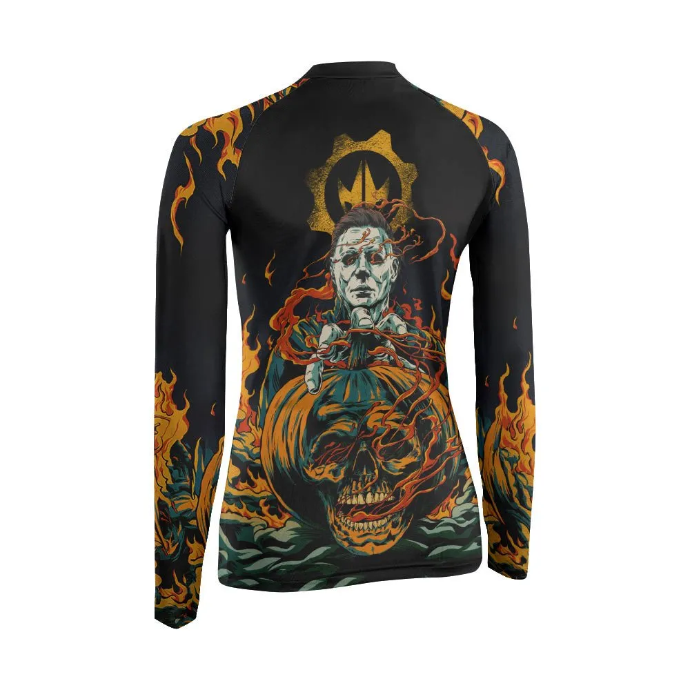 Halloween Michael Myers Women's Long Sleeve Rash Guard