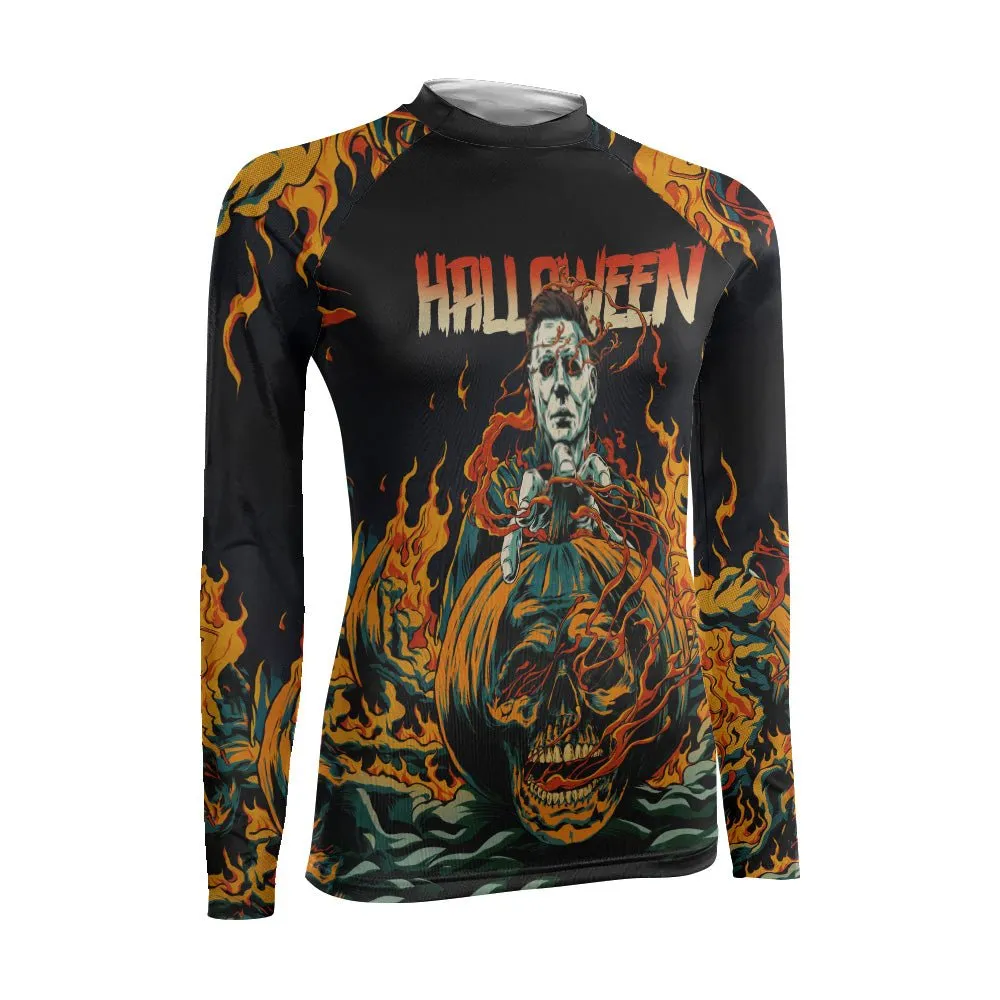 Halloween Michael Myers Women's Long Sleeve Rash Guard