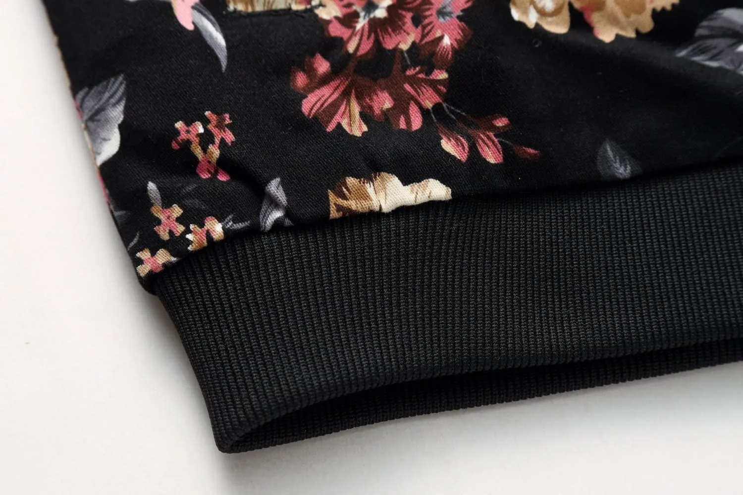 HENGAO Men's Stylish Floral Bomber Jacket