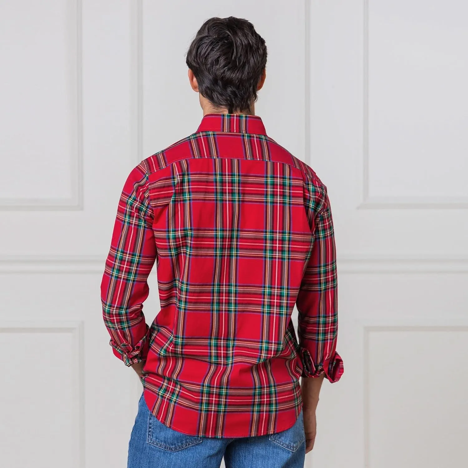 Hope & Henry Men's Long Sleeve Poplin Button Down Shirt