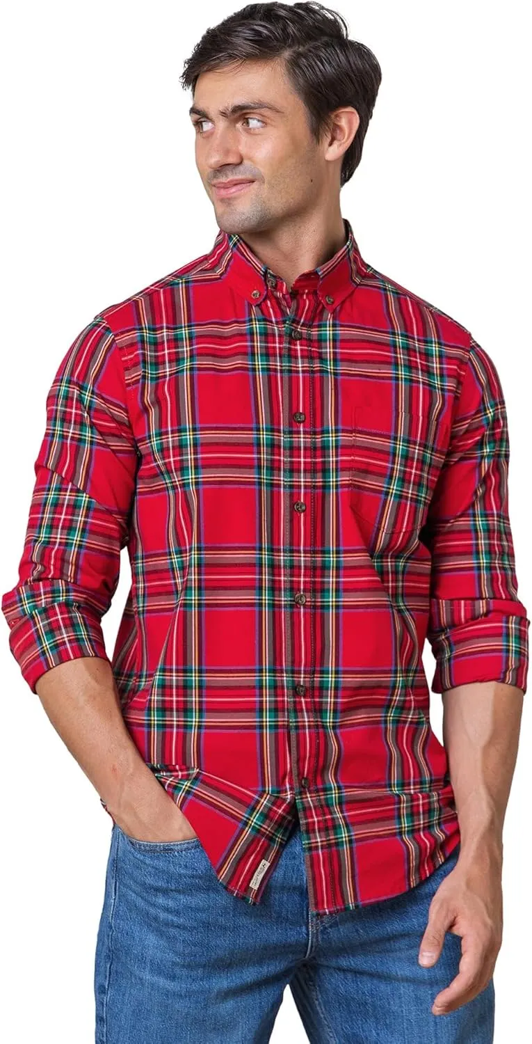 Hope & Henry Men's Long Sleeve Poplin Button Down Shirt