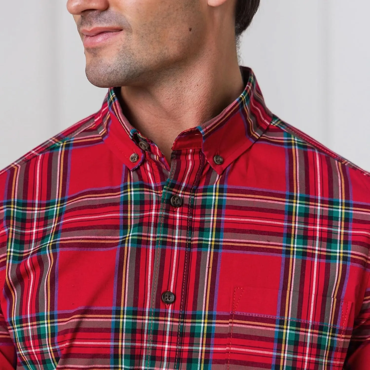 Hope & Henry Men's Long Sleeve Poplin Button Down Shirt