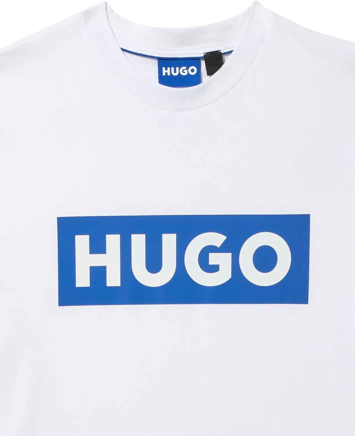 HUGO Men's Logo Stripe Cotton Crew Neck T-Shirt
