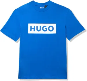 HUGO Men's Logo Stripe Cotton Crew Neck T-Shirt