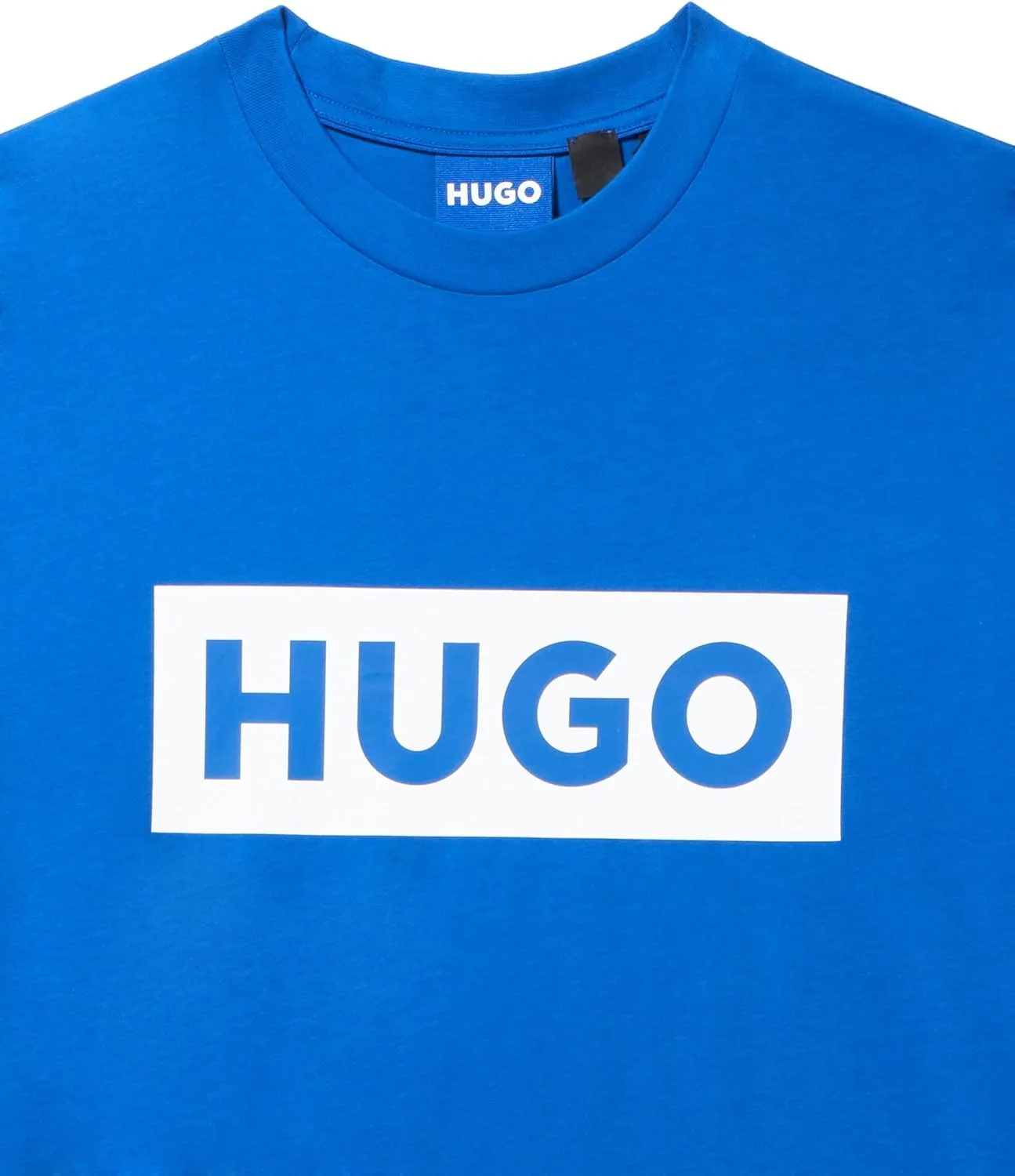 HUGO Men's Logo Stripe Cotton Crew Neck T-Shirt