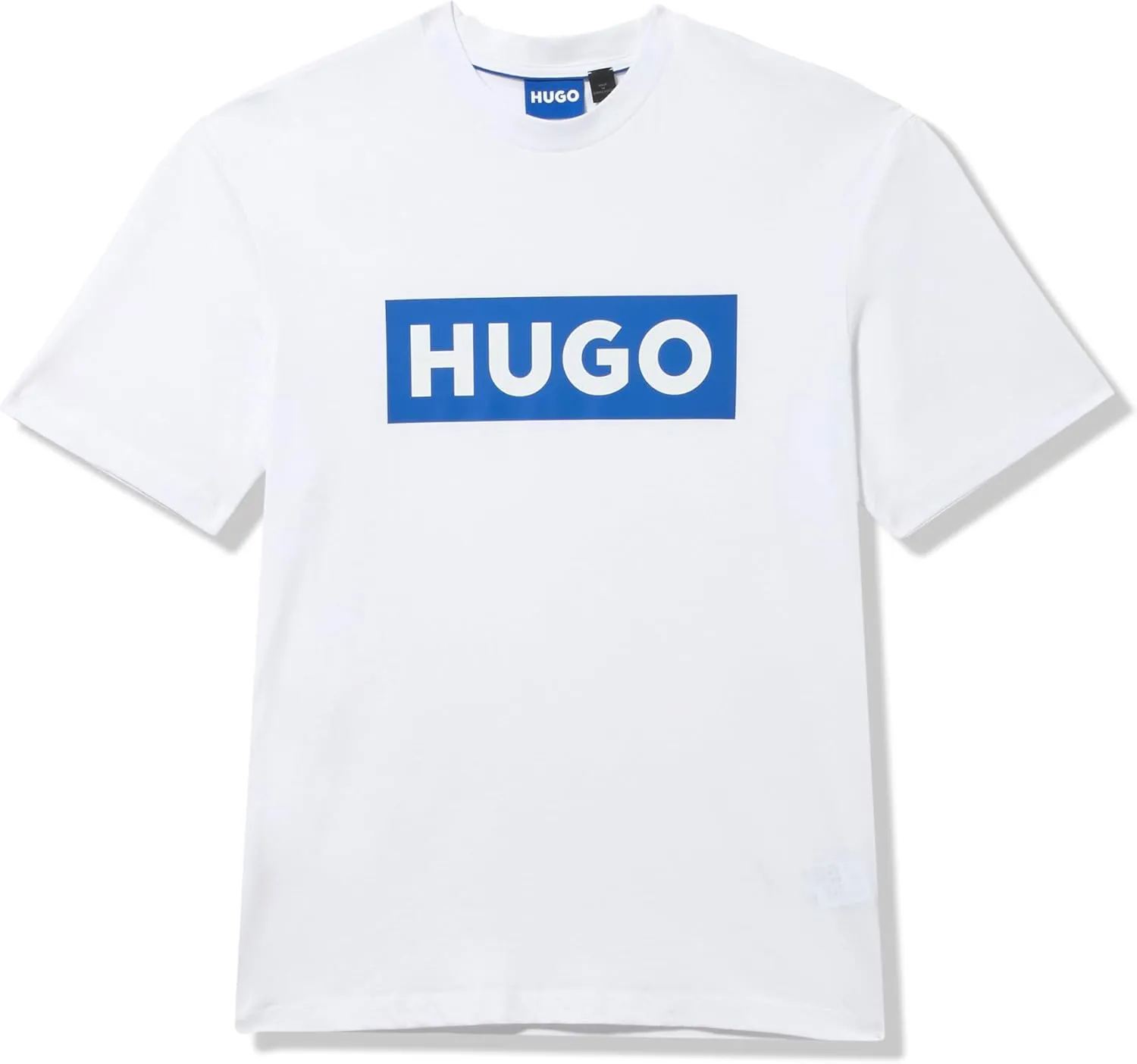 HUGO Men's Logo Stripe Cotton Crew Neck T-Shirt