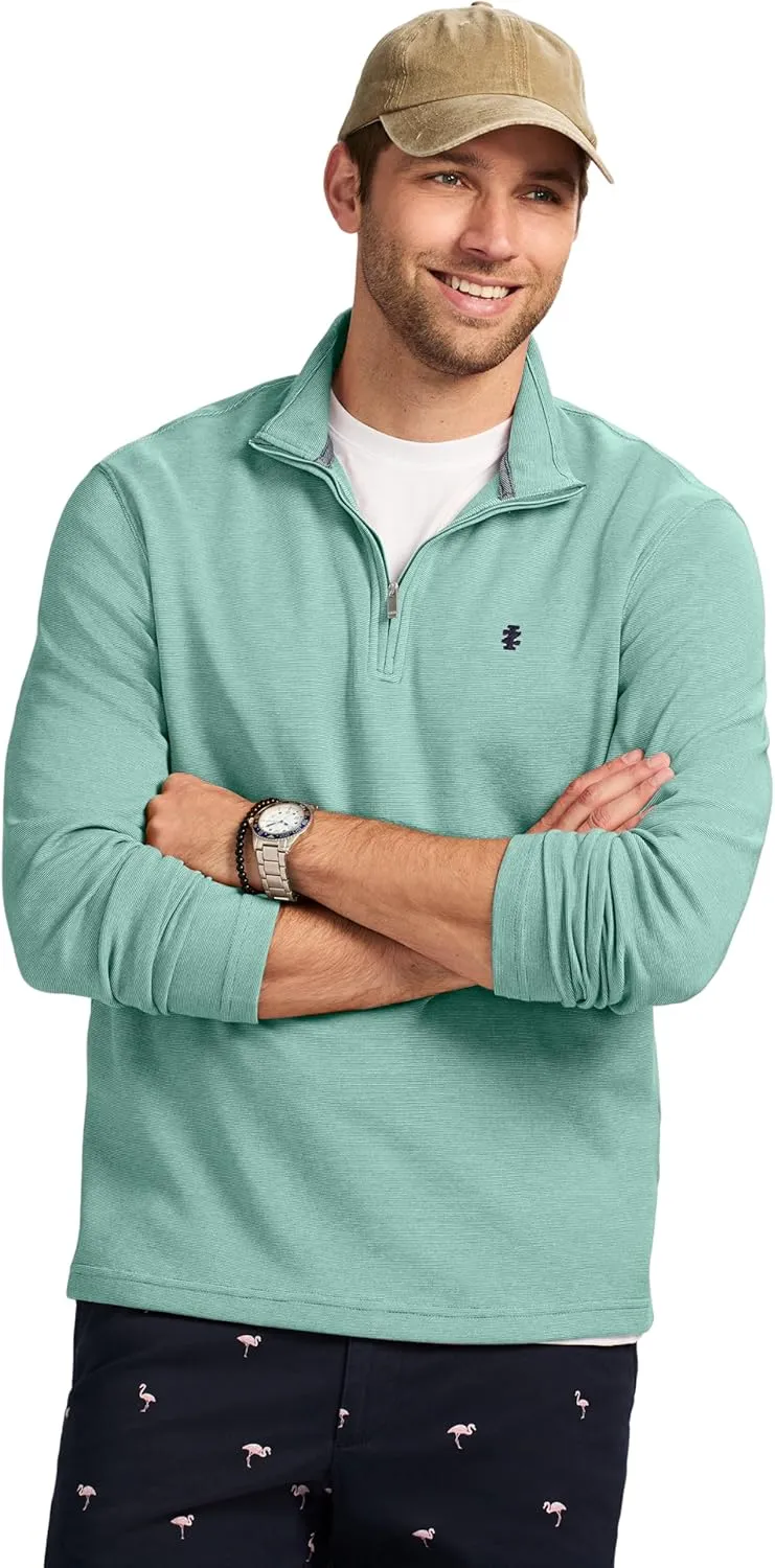 IZOD Men's Performance Comfort Quarter Zip Long Sleeve Shirt