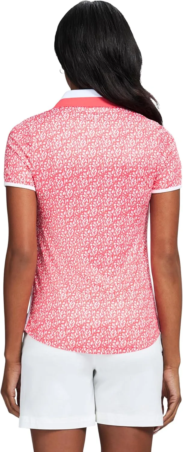 IZOD Women's Shirt Performance Stretch Golf Collared Short Sleeve