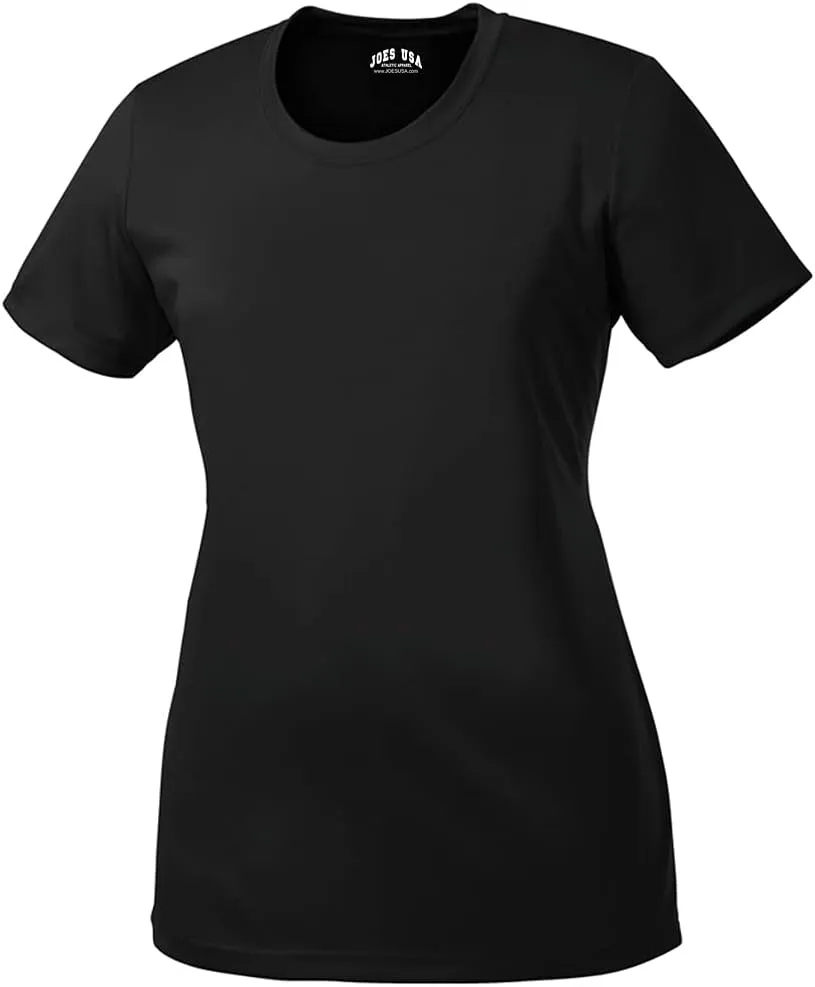 Joe's USA Women's Athletic All Sport Training T-Shirt in 20 Colors. Sizes XS-4XL
