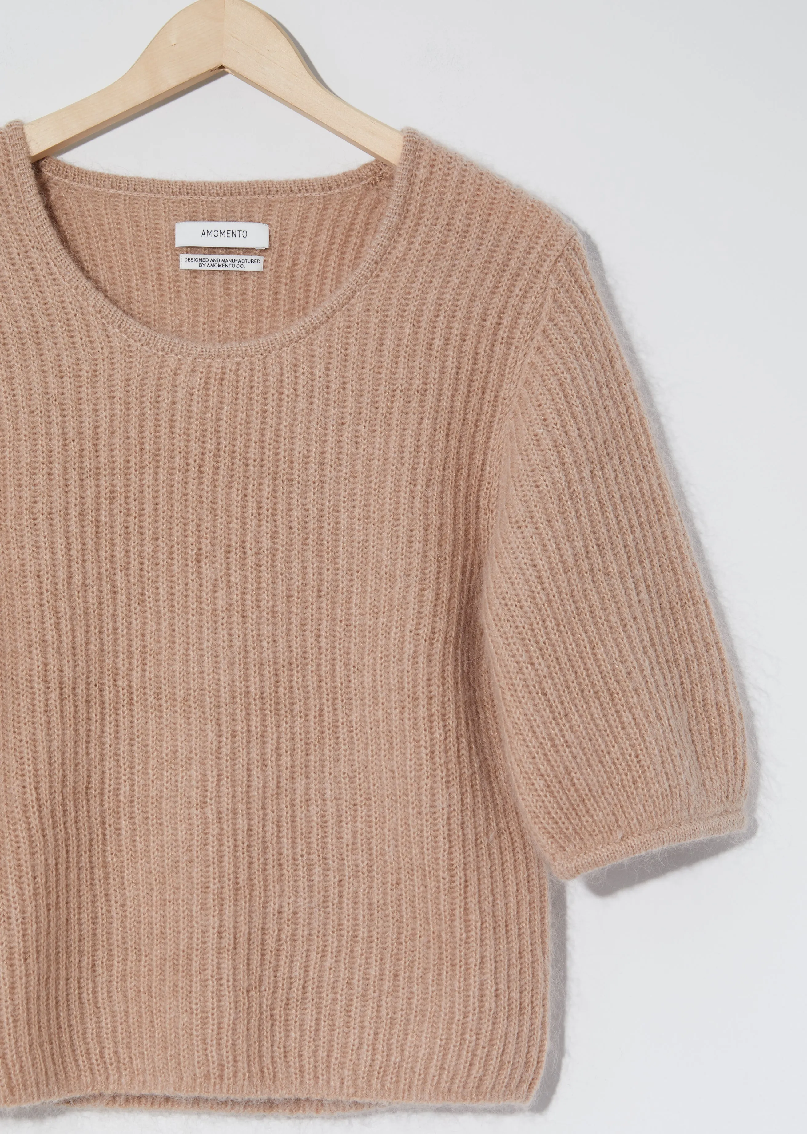 Kid Mohair Half Sleeve Pullover