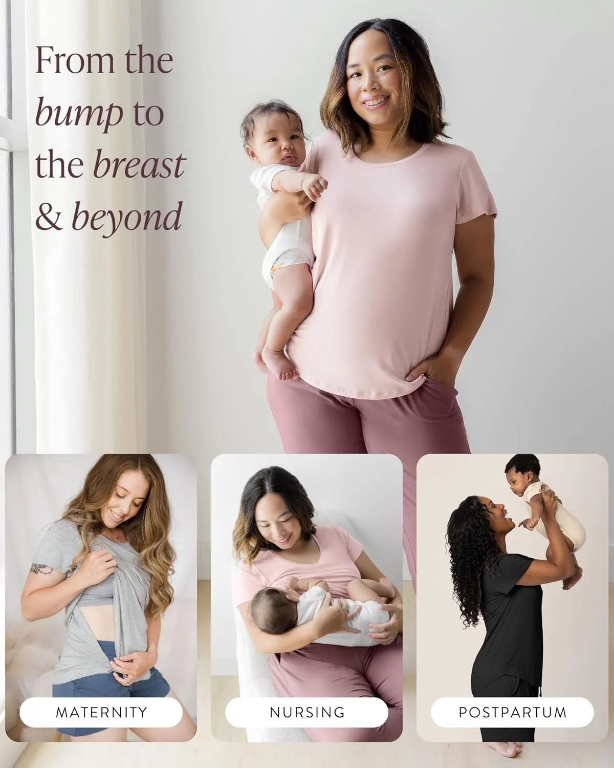 Kindred Bravely Everyday Maternity & Nursing T-Shirt | Maternity & Nursing Tops for Breastfeeding