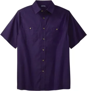 KingSize Men's Big & Tall Short-Sleeve Pocket Sport Shirt