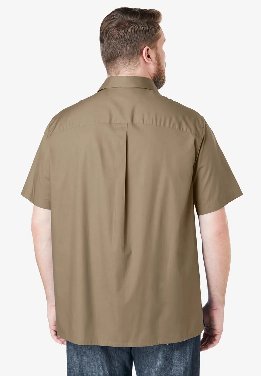 KingSize Men's Big & Tall Short-Sleeve Pocket Sport Shirt