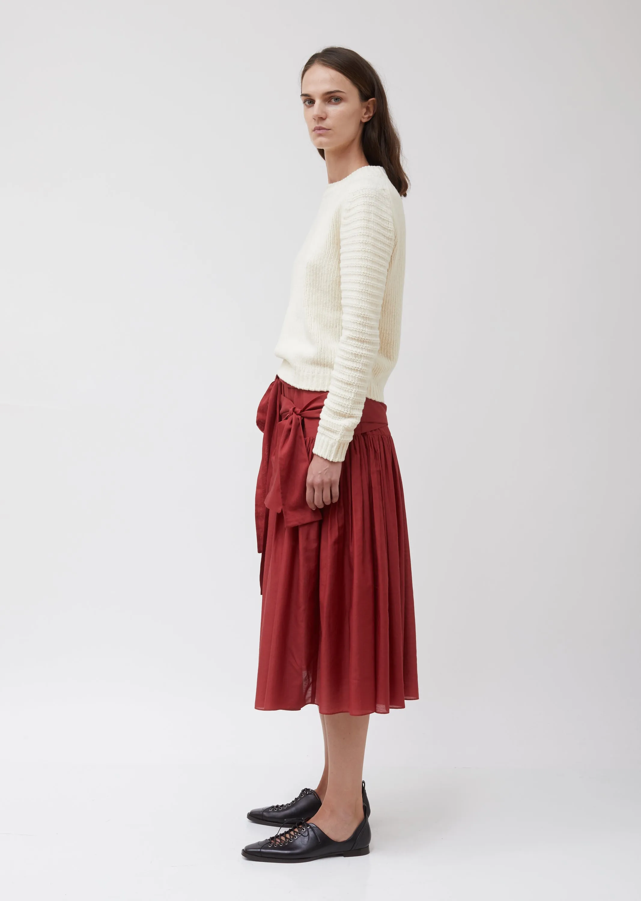 Knitted Felted Chenille Micropull Sweater