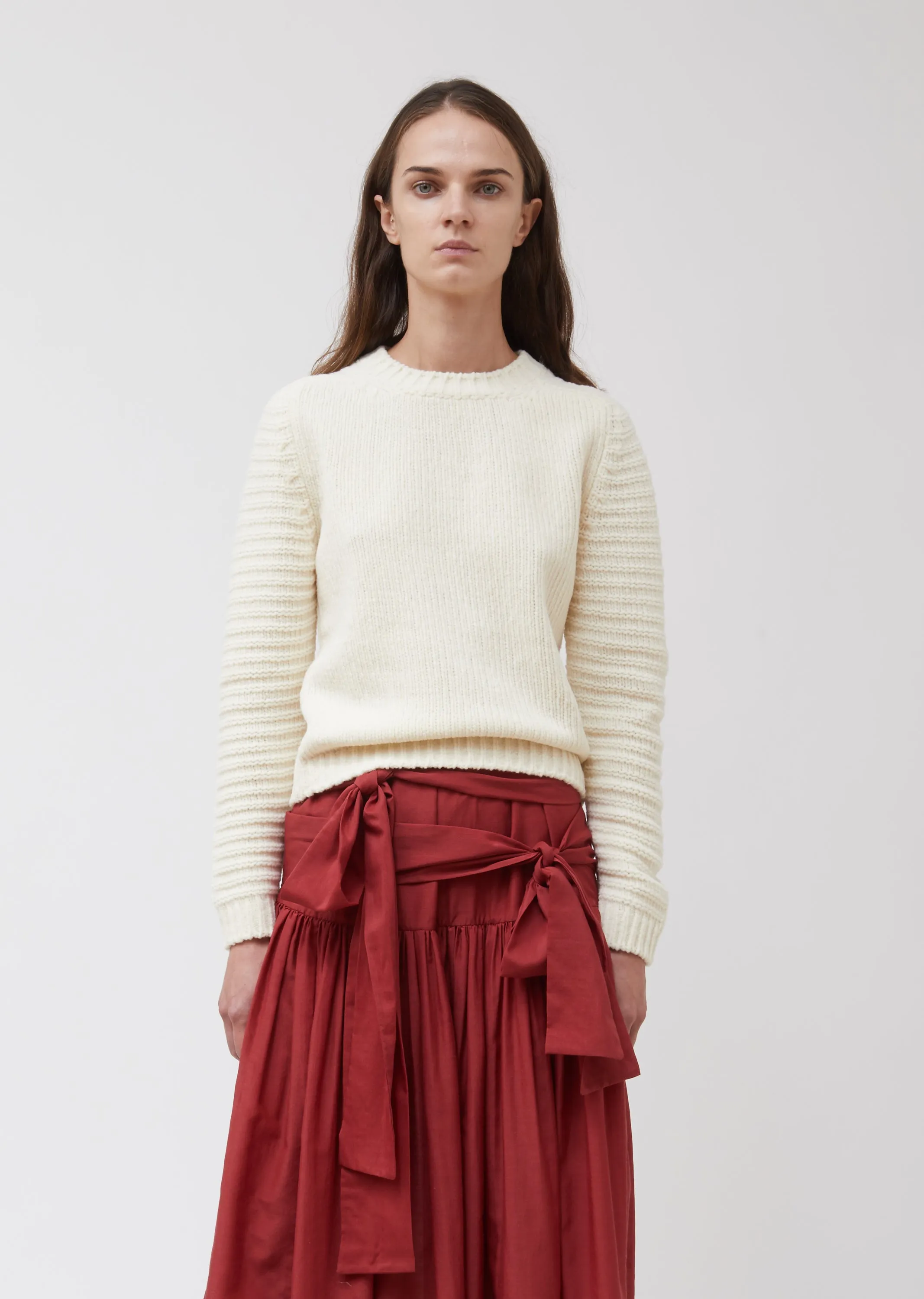 Knitted Felted Chenille Micropull Sweater