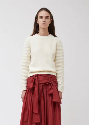 Knitted Felted Chenille Micropull Sweater