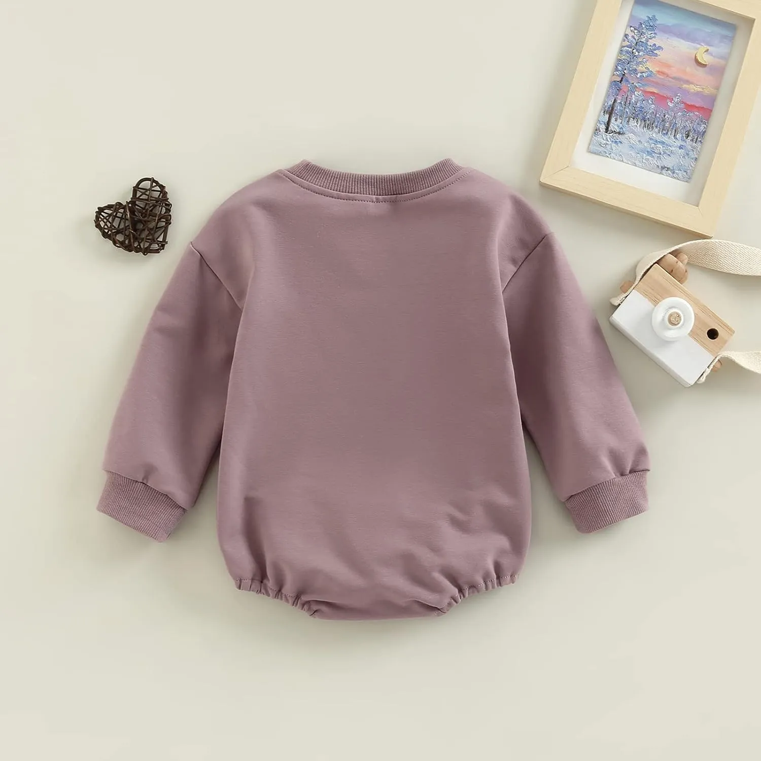KOSUSANILL Baby Girl Boy Oversized Sweatshirt Romper Newborn Infant Long Sleeve Bubble Sweater Pullover Outfit