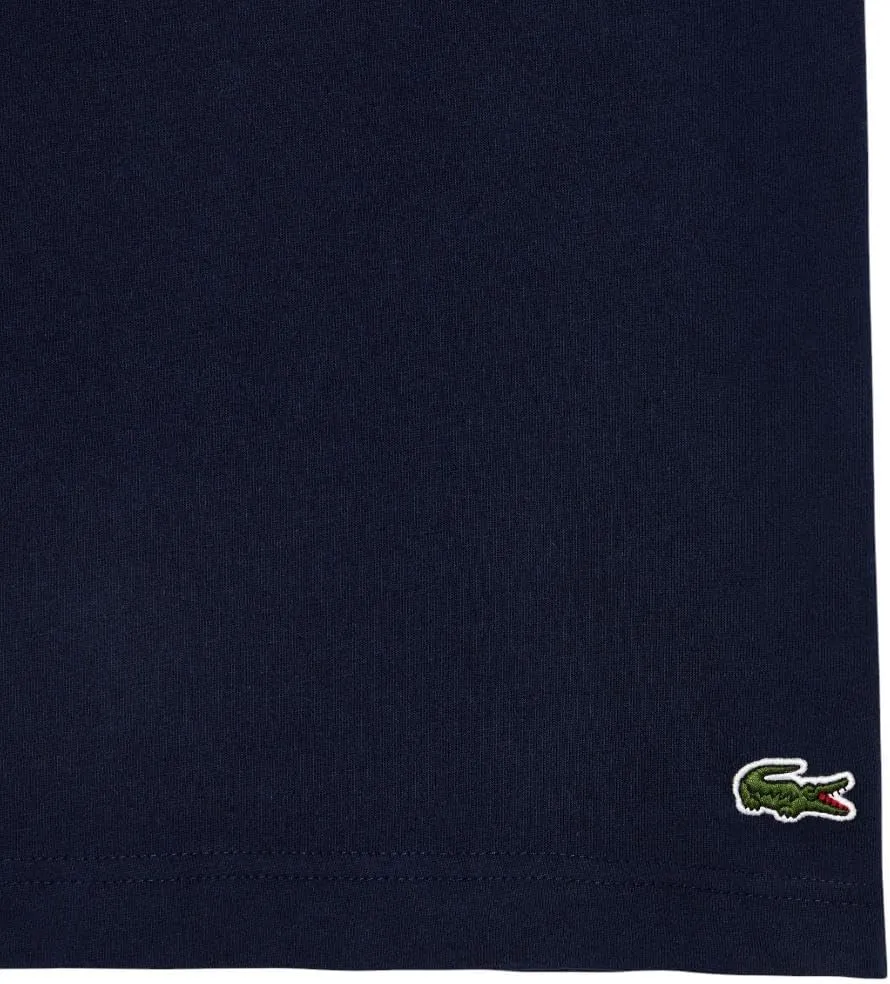 Lacoste Mens Regular Fit Short Sleeve Crew Neck Tee Shirt W Large Croc and Lacoste Graphic on the Front of the Chest