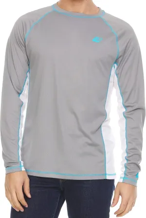 LAGUNA Men's Rash Guard Shirts UPF 50  UV Sun Protection Long Sleeve Swim Shirt Lightweight Quick Dry Fishing Running Tee