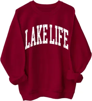 Lake Life Unisex Graphic Long Sleeve Sweatshirt Hoodie Shirt