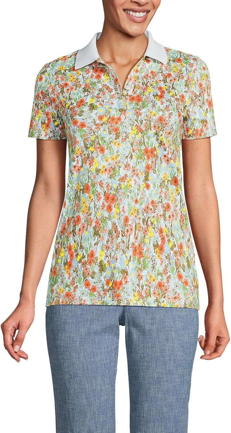 Lands' End Women's American-Grown Supima Cotton Polo Shirt