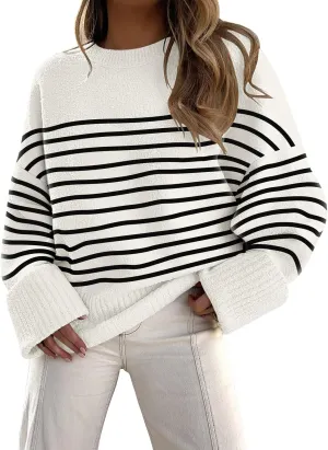 LILLUSORY Women's Oversized Sweaters Fuzzy Chunky Warm Pullover Sweater