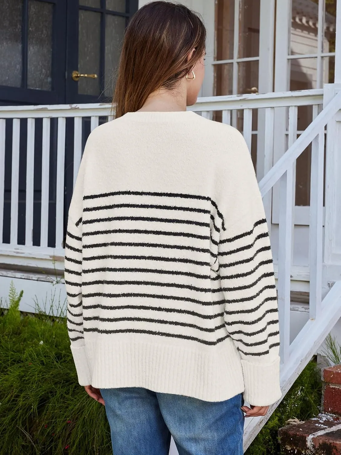 LILLUSORY Women's Oversized Sweaters Fuzzy Chunky Warm Pullover Sweater