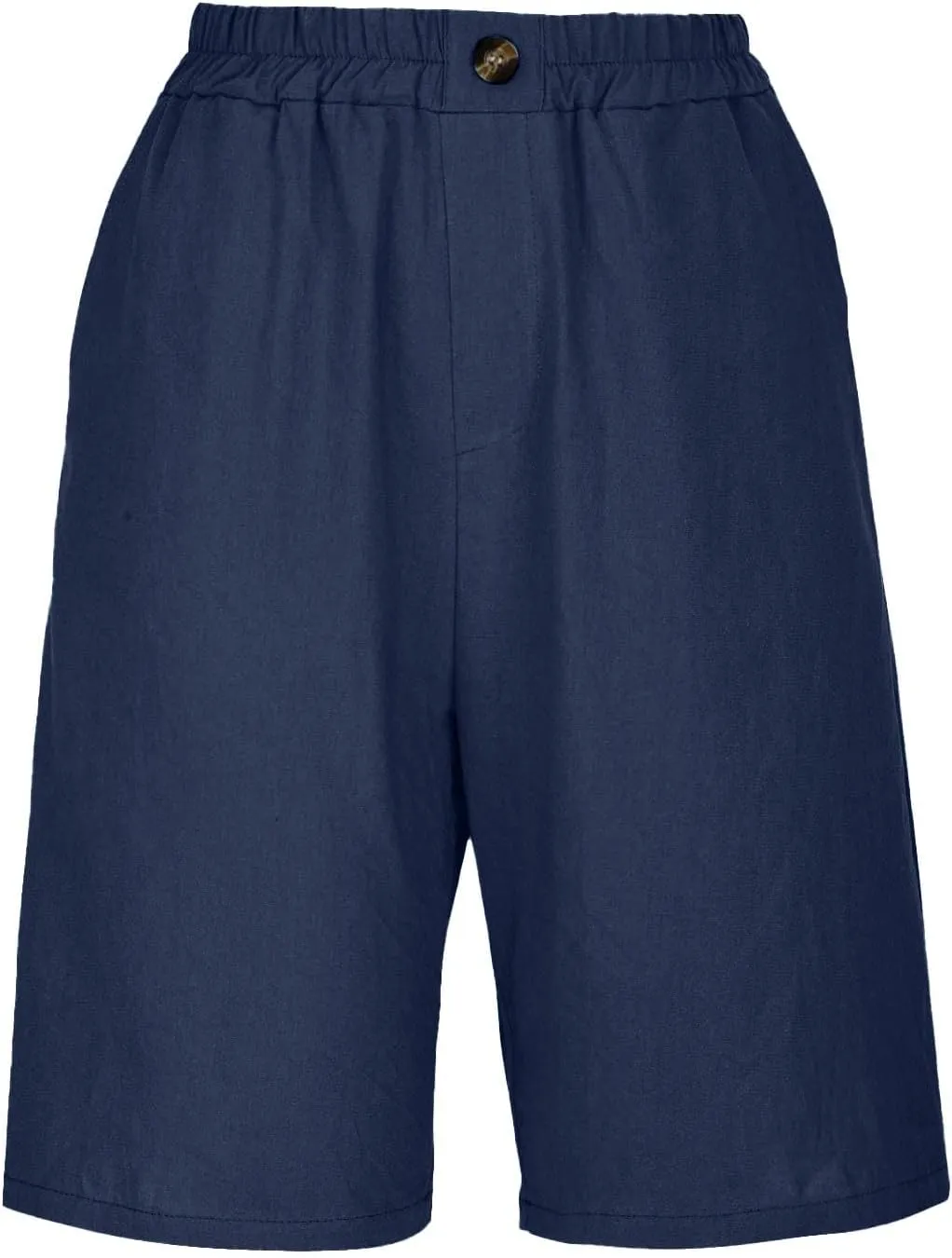 Linen Shorts for Women 2025 Summer Casual Wide Leg Pants Drawstring High Waist Bermuda Pants with Pockets Casual Beach Shorts
