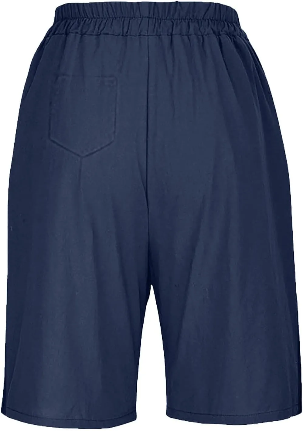 Linen Shorts for Women 2025 Summer Casual Wide Leg Pants Drawstring High Waist Bermuda Pants with Pockets Casual Beach Shorts