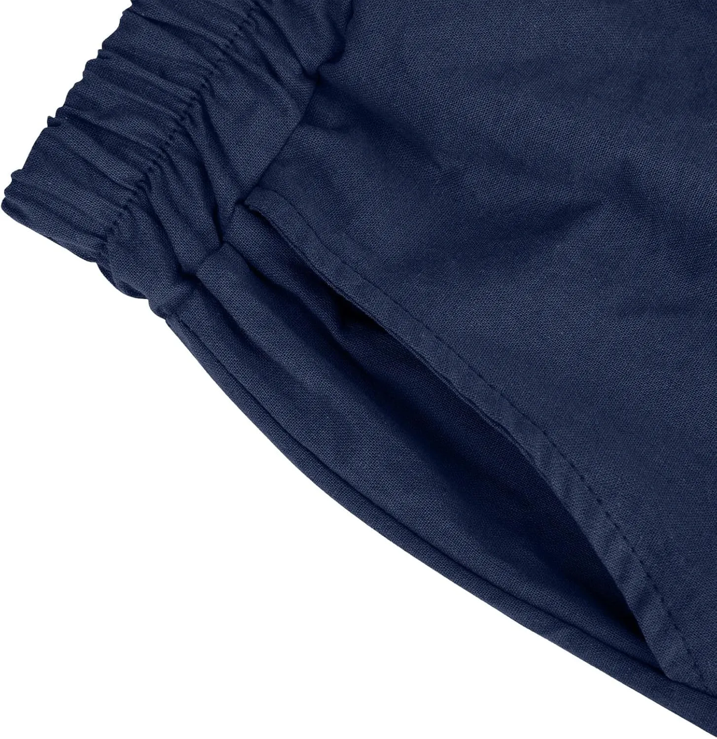 Linen Shorts for Women 2025 Summer Casual Wide Leg Pants Drawstring High Waist Bermuda Pants with Pockets Casual Beach Shorts