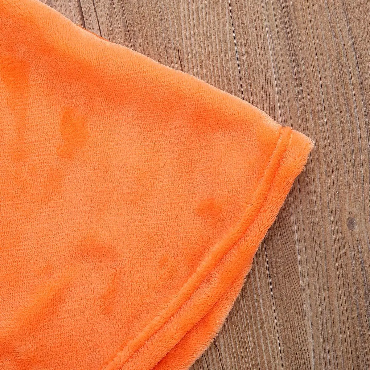 Little Kids Halloween Cloak, Pumpkin Hoodie Buttons Patchwork Loose Sweater Fleece Cloak Cape Outftis