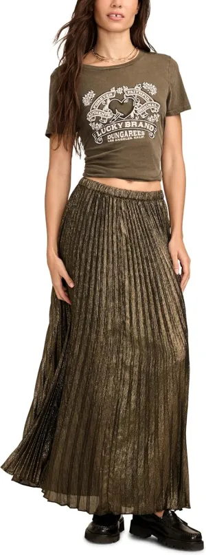 Lucky Brand Women's Pleated Midi Skirt