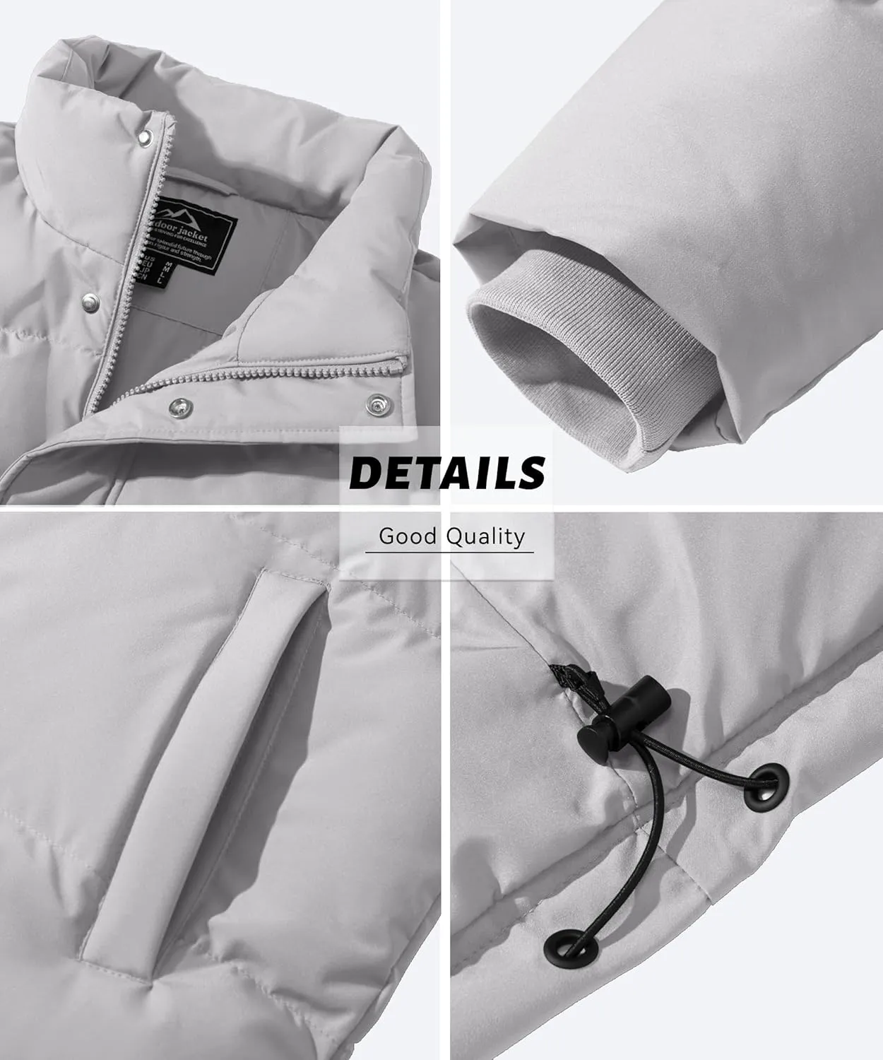 MAGCOMSEN Men's Down Jacket Warm Puffer Jacket Winter Coats Water Resistant Windproof Insulated Jacket