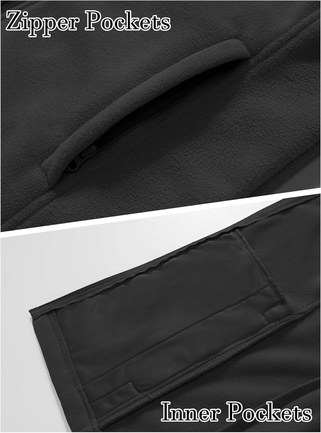 MAGCOMSEN Women's Fleece Vest Outerwear Sleeveless Lightweight Zip Jackets Warm Soft Vests with Zipper Pockets
