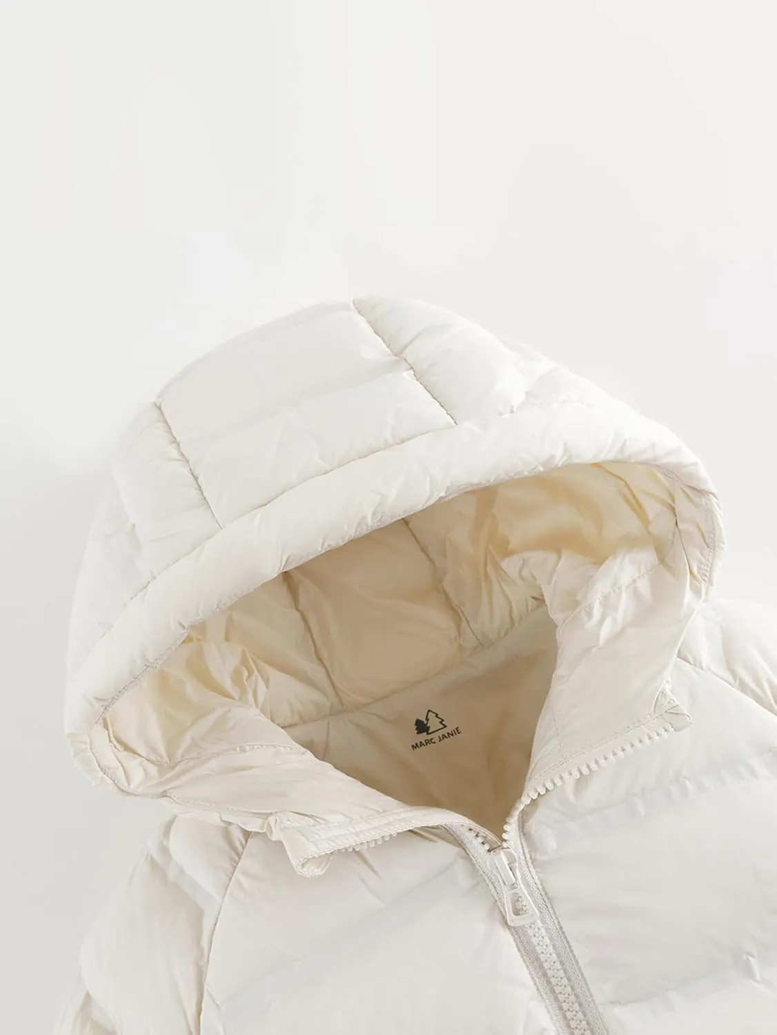 marc & janie Boys Girls Outdoor Hooded Ultralight Down Jacket Long Sleeve Zip Coat Warm Soft Outerwear 241570
