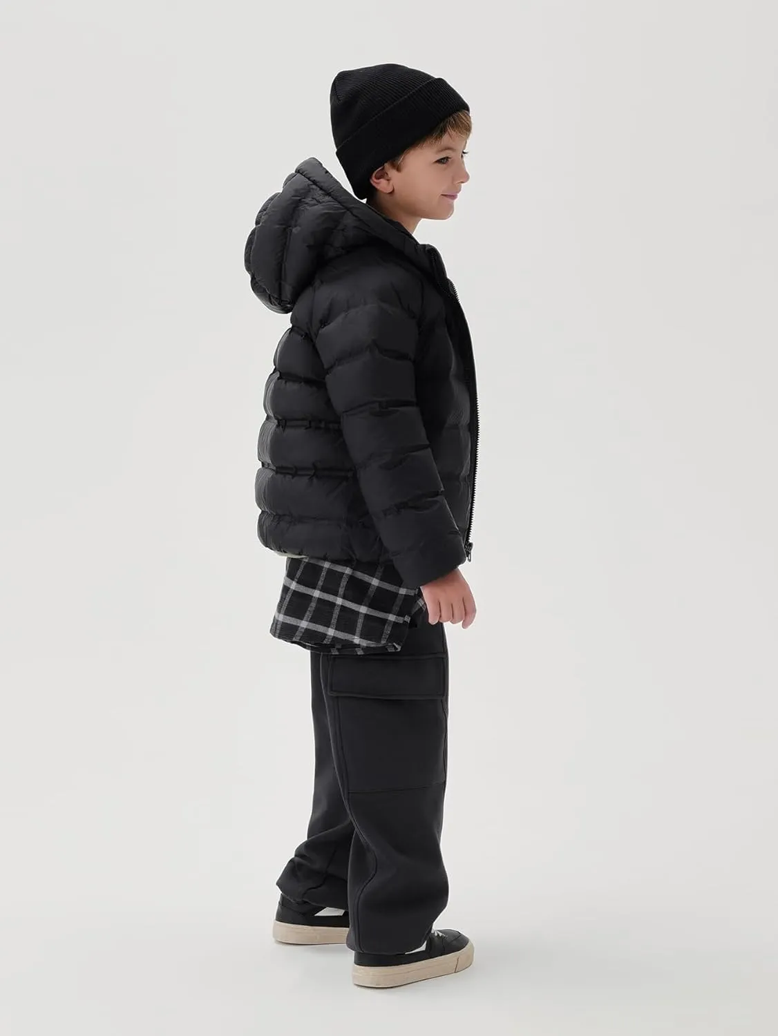 marc & janie Boys Girls Outdoor Hooded Ultralight Down Jacket Long Sleeve Zip Coat Warm Soft Outerwear 241570