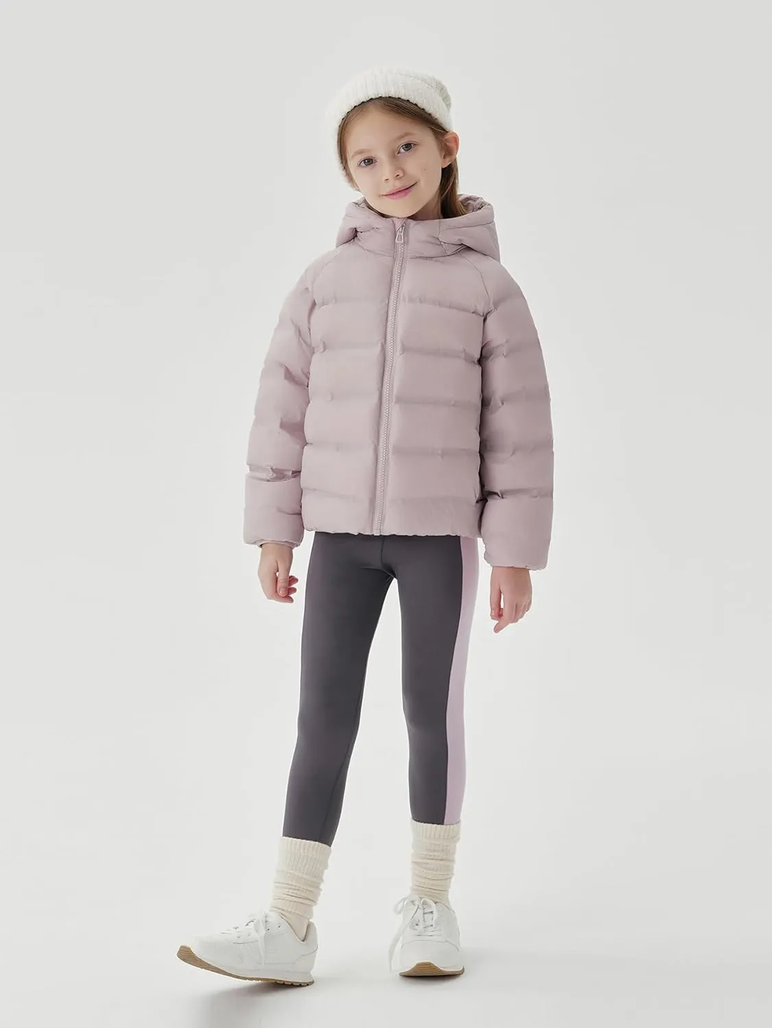 marc & janie Boys Girls Outdoor Hooded Ultralight Down Jacket Long Sleeve Zip Coat Warm Soft Outerwear 241570