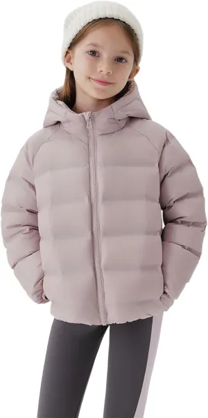 marc & janie Boys Girls Outdoor Hooded Ultralight Down Jacket Long Sleeve Zip Coat Warm Soft Outerwear 241570