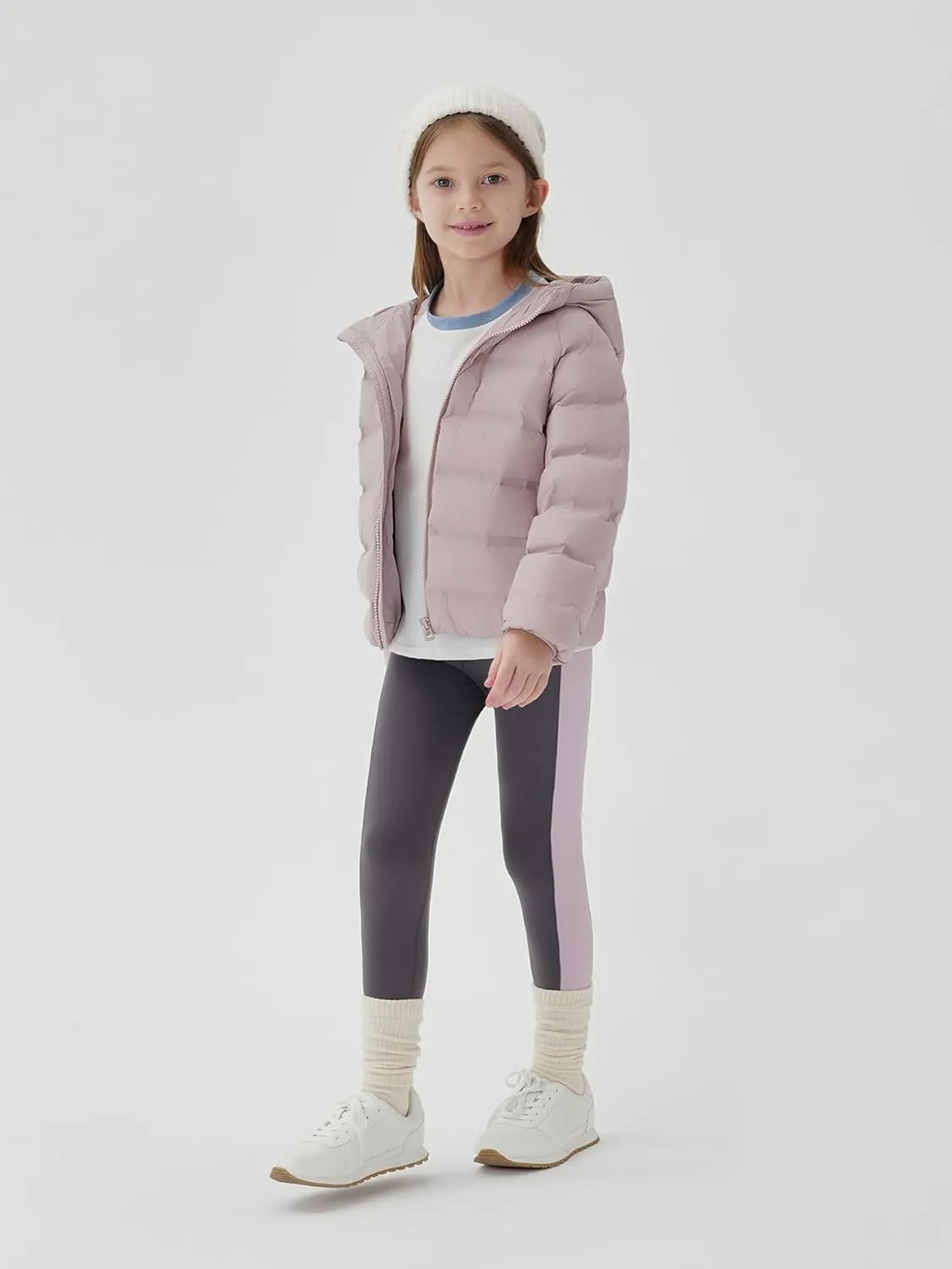 marc & janie Boys Girls Outdoor Hooded Ultralight Down Jacket Long Sleeve Zip Coat Warm Soft Outerwear 241570