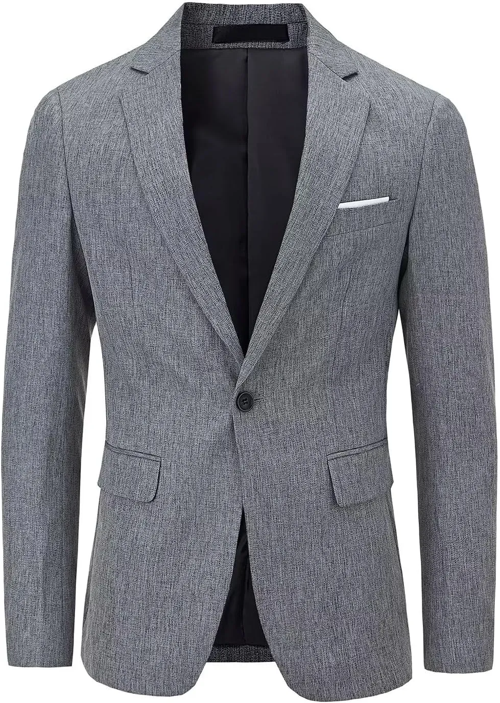 Men Blazer Slim Fit Sport Coat Casual One Button Lightweight Business Suit Jackets
