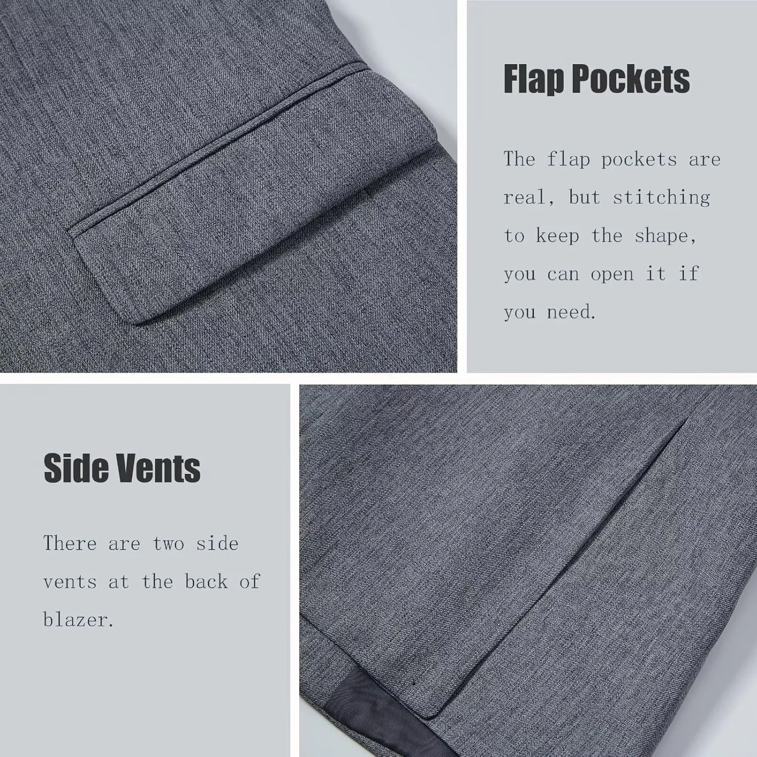 Men Blazer Slim Fit Sport Coat Casual One Button Lightweight Business Suit Jackets