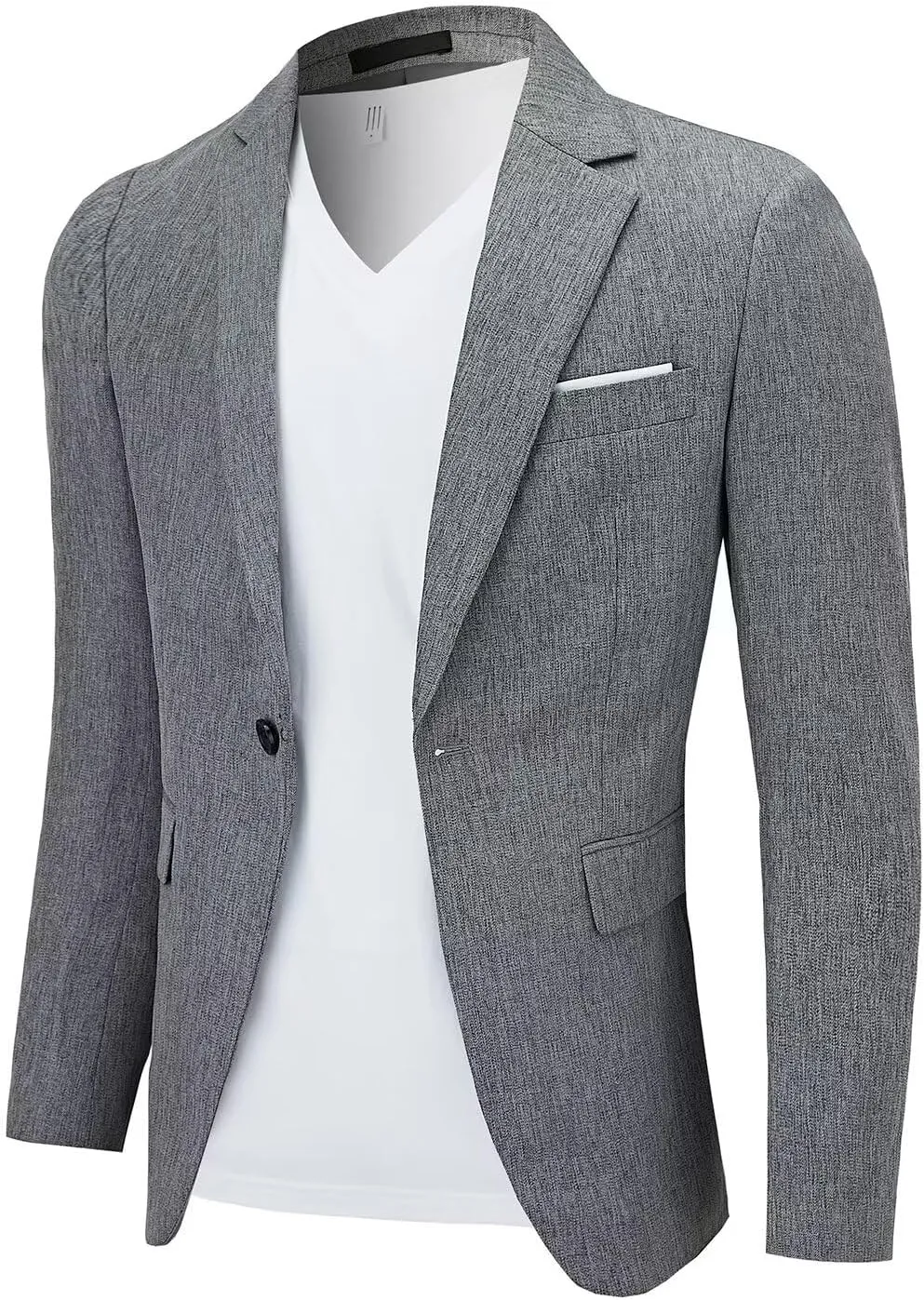 Men Blazer Slim Fit Sport Coat Casual One Button Lightweight Business Suit Jackets