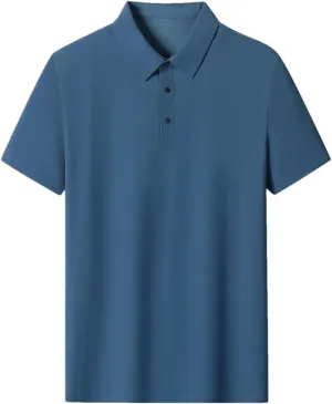 Men Polo Shirts Summer Classic Short-Sleeved Tee Breathable Quick Dry Nylon Golf T Shirts
