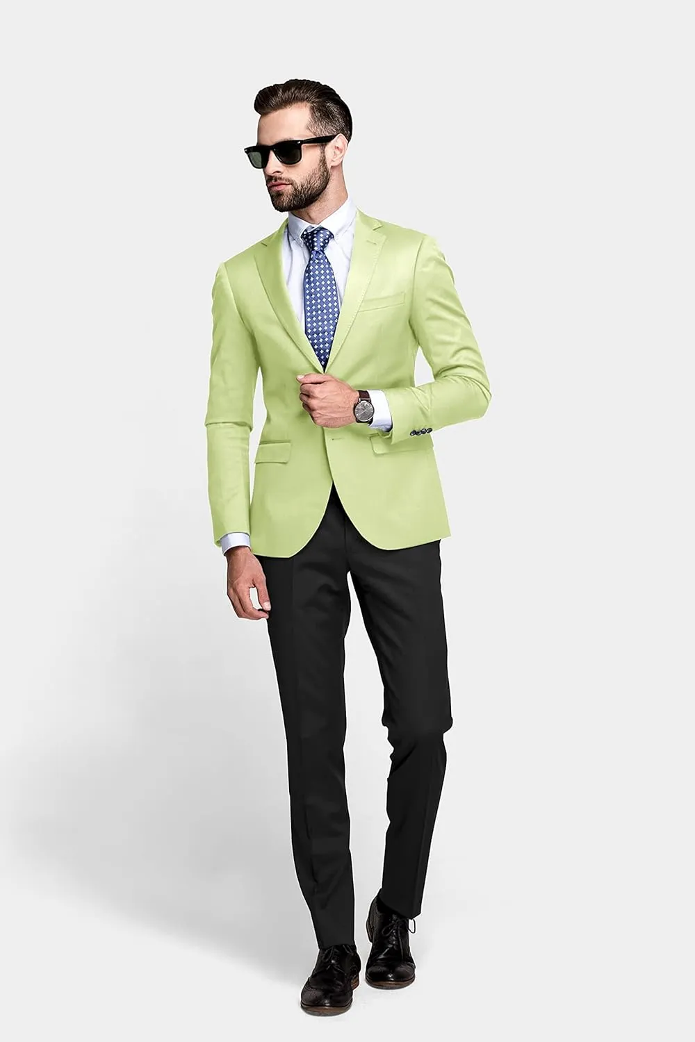 Men's Blazer 2 Button Long Sleeve Regular Fit Suit Sport Coat Jacket Business Casual Lightweight Sport Coat