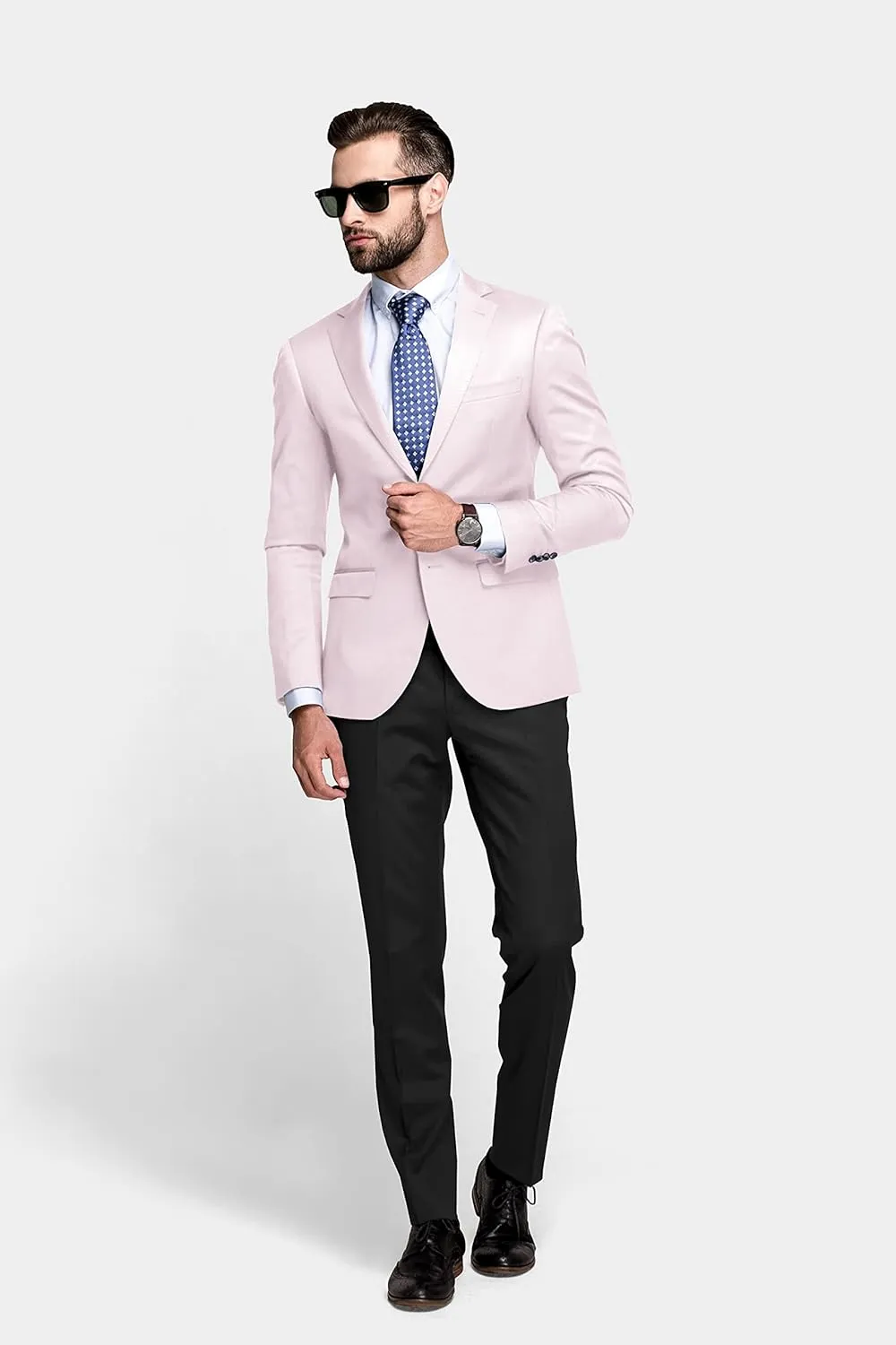 Men's Blazer 2 Button Long Sleeve Regular Fit Suit Sport Coat Jacket Business Casual Lightweight Sport Coat