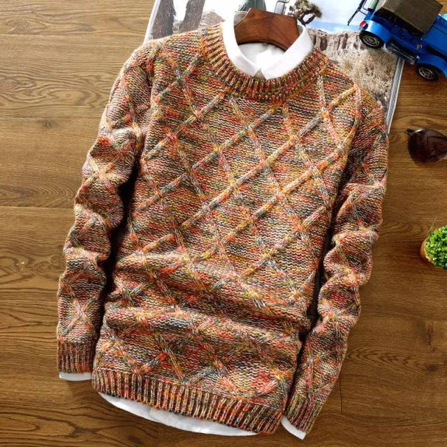 Men's Casual Slim Fit Long Sleeve Fashion Knitted Sweaters